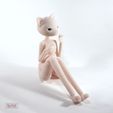 DSC09689.jpg BJD Doll stl 3D Model for printing Moony Cat Furry Anthro Ball Jointed Art Doll 35cm 20cm