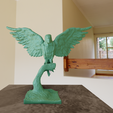 macaw-flying-1.png macaw flying pose statue stl 3d print file