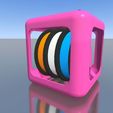 V3_03_pink.jpg 3D filament holder for M3D printer (multiple spools) in Parts