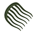 Hair-comb-barrette-17-v8-07.png PLEAT HAIR COMB barrette Multi purpose Female Style Braiding Tool hair styling roller braid accessories for girl headdress weaving fbh-17 3d print cnc