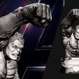 091322-Wicked-Hulk-Bust-01.jpg Wicked Hulk Bust (Avengers Diorama): Tested and ready for 3d printing