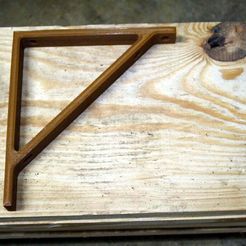 IMG_2058.JPG Free STL file Basic Shelf Bracket・3D printing template to download