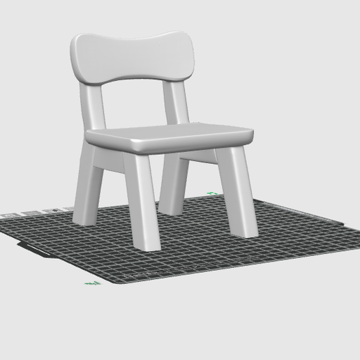 Miniature Wooden Chair STL – Simple Kids Chair 3D Print Model for Dollhouse & Decor