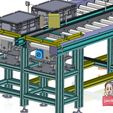 industrial-3D-model-Roller-chain-conveyor5.jpg industrial 3D model Roller chain conveyor