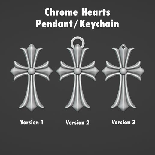 chromehearts1.jpg Chrome Hearts Logo Luxury Brand Pendants Keychain variations set