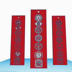 7-chakras-keychain.png Télécharger fichier STL Porte-clés des sept chakras 3 modèles • Objet pour impression 3D, Allexxe