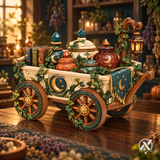 Potioncart Counter Sculpture — Decorative figurine 3D Print Model