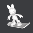 minie1.png snowboarder minie mouse, High-Quality 3D Model STL Files for Print - Instant Download & Ready-to-Use!