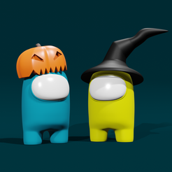 haloween_1.png Fichier 3D Among Us personnages d'Halloween・Idée pour impression 3D à télécharger