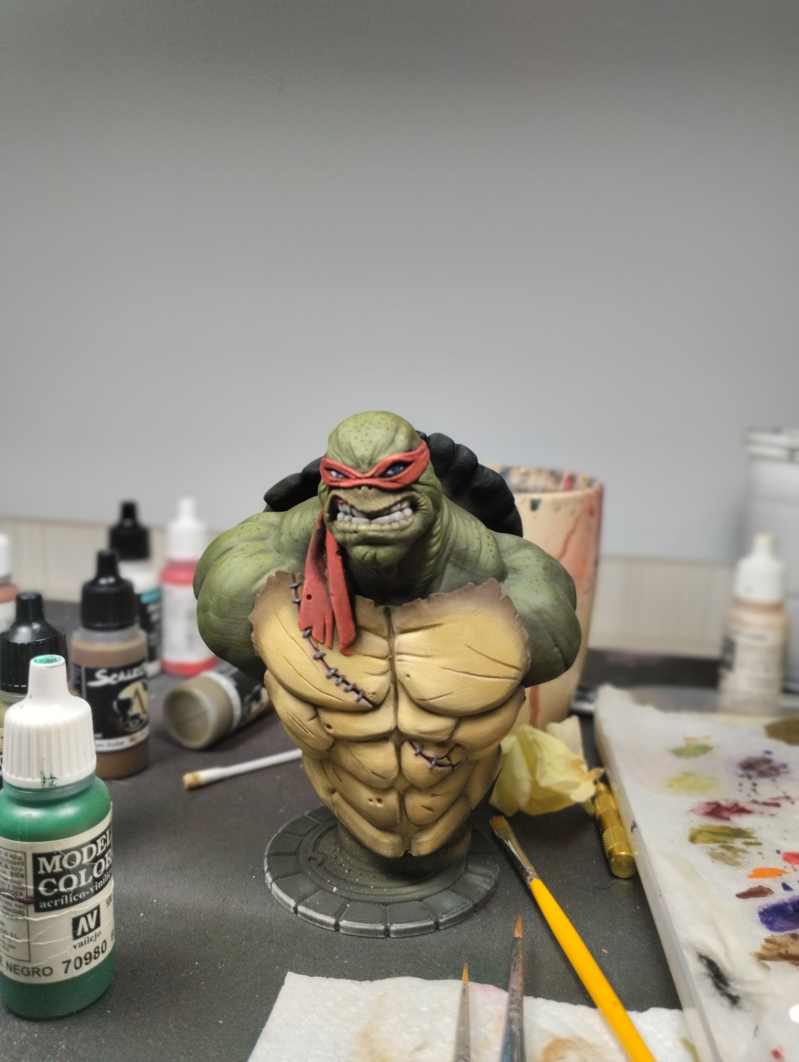 3D print TMNT bust (fan art) • made with Ender 3 prox・Cults