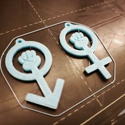 1.jpg Fichier STL Boucle d'oreille Empower (porte-clés)・Objet imprimable en 3D à télécharger