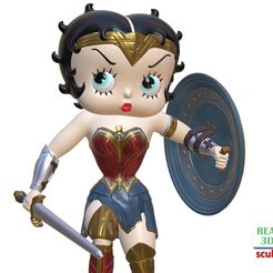 Betty-Boop-Wonder-Woman-14.jpg 3D-Datei Betty Boop als Wonder Woman - Fan-Art-Modell zum Ausdrucken・Design zum Herunterladen und 3D-Drucken