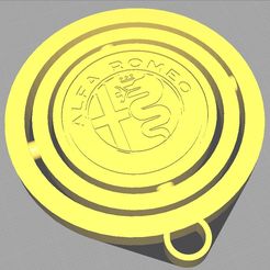 alfakey.jpg STL file Alfa keychain・3D printer design to download