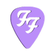 FFstdpick.stl Foo Fighters logo cutout guitar pick