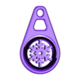 AC CartToken Snowflake V2.STL AC Shopping cart Token - SPINNING SNOWFLAKE - GOLF BALL MARKER - KEYCHAIN - SCHLÜSSELANHÄNGER
