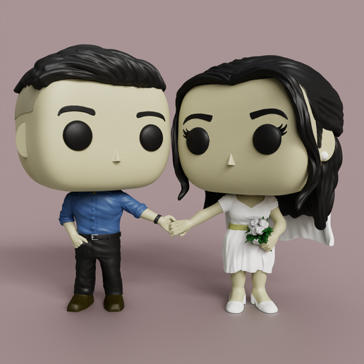 Funko Bride and Groom 3D model