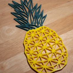 Настенная скульптура "Ананас" 2D