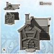 2.jpg Medieval corner house with fireplace and round dormer (4) - Medieval Gothic Feudal Old Archaic Saga 28mm 15mm