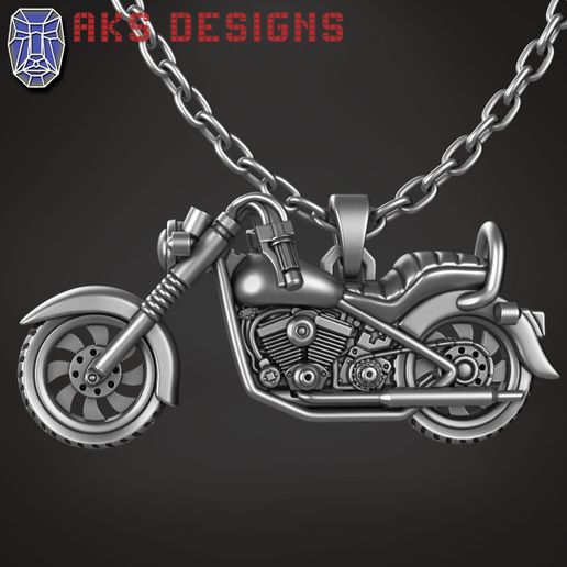 Motor bike v1 Pendant Jewelry 3D model