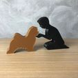 IMG-20240325-WA0111.jpg Boy and his Lhasa Apso for 3D printer or laser cut