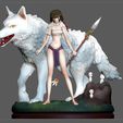 1.jpg MONONOKE HIME MIYAZAKI HAYAO ANIME SEXY GIRL WILD CHARACTER 3D print model