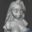 2.jpg Бюст Рапунцель Disney Princess STL 3D Print Model Figure