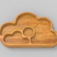 untitled.188.jpg Cloud Serving Tray, Cnc Cut 3D Model File For CNC Router Engraver, Plate Carving Machine, Relief, serving tray Artcam, Aspire, VCarve, Cutt3D