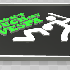 vespa-schild-v4-bild-2.png Archivo STL No toques mi Vespa・Plan para descargar y imprimir en 3D
