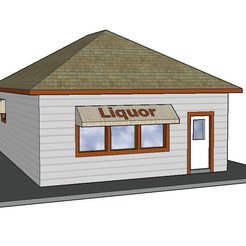 Dog River Liquor Scenic.JPG PREMIUM N Scale Rural Town Liquor Store (#4 of 7 in set)