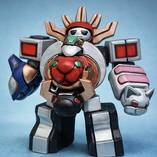 Gao King Chibi – Cute Super Beast Robot (3D Printable Mecha Figure)