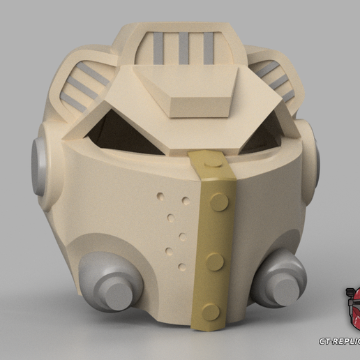 Dark Angels Terminator Knight Helmet SpaceMarine 1:1 Replica Cosplay 3D model