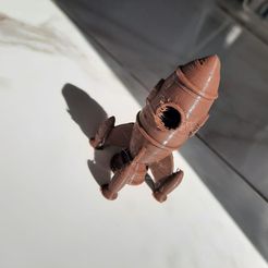 No Supports Easy Print Rocky Das kleine Raketenschiff Kalibrierung Test Einstellungen nicht eine Benchy oder Würfel Raumschiff Raumschiff NASA Spacex Lunar Retro