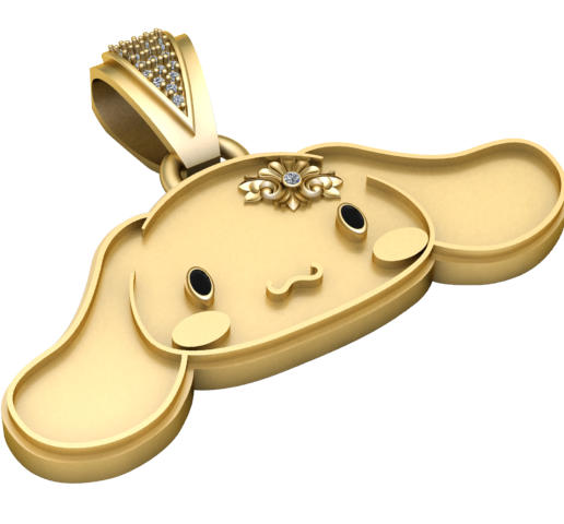 Black Gemstone Koala Gold Pendant
