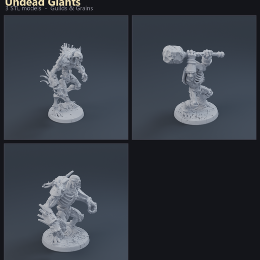 Undead Giants 3D printable STL miniature