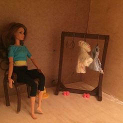 Dress2.jpeg Free STL file Doll furniture. Stand for Hangers.・3D print design to download