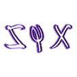 XaZ.stl Disney Alphabet / font cutters