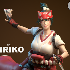 Shot_1_logo.png 3D file Kiriko - Overwatch 2 Game Figurine for 3D Printing STL・3D printable model to download