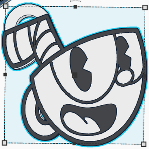 Cuphead keychain 3D model