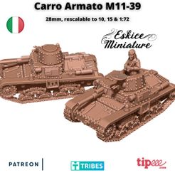 M1139-1.jpg Archivo 3D Carro Armato M11/39 - 28mm・Plan imprimible en 3D para descargar