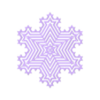Koch_Snowflake_Ornament_Trivet.stl Koch Snowflake Ornament and/or coaster