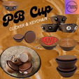PB-Cup-1.png Peanut Butter Cup Clicker Fidget and Solid Keychain