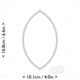 almond~6.25in-cm-inch-top.png Almond Cookie Cutter 6.25in / 15.9cm