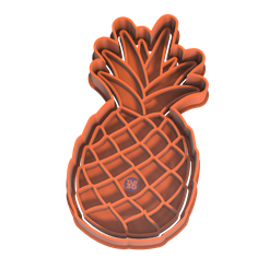 Anana2.png Archivo OBJ Cortante Cookie Cutter Ananá Pineapple 2pc・Objeto imprimible en 3D para descargar
