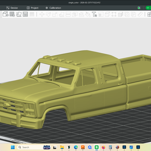 1987 Ford F350 Supercab, raised bed, hollow body, shell, rc trucks, crawlers, scale model