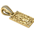 render-1.png RECTANGLE GOLD SKULL PENDANT 3D PRINTABLE MODEL