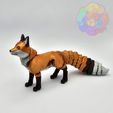 fox_01_wm2.jpg STL-Datei Fuchs - Flexi-Gelenktier (Druck an Ort und Stelle, keine Stützen)・3D-druckbare Vorlage zum herunterladen