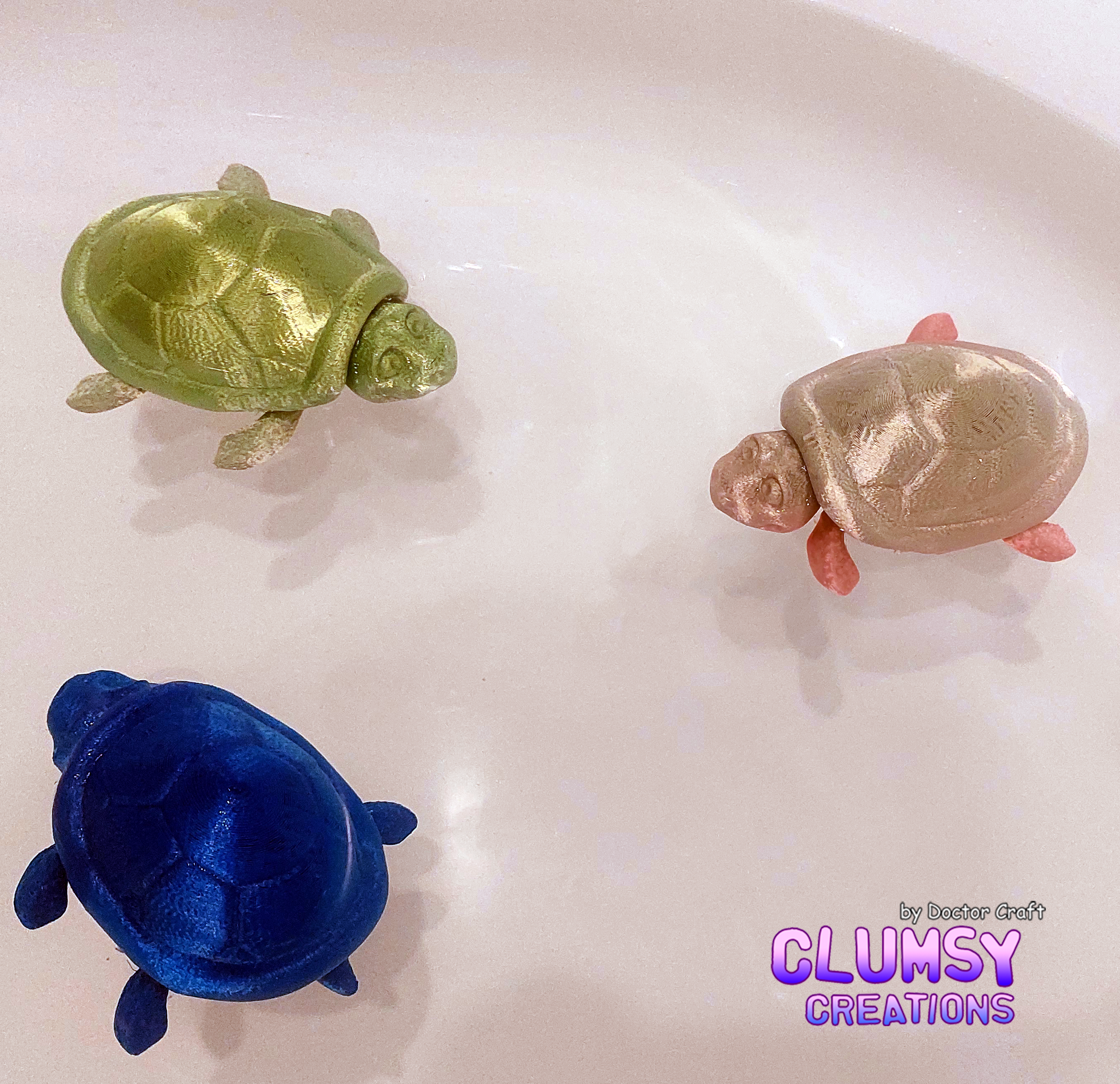 6.png Download STL file Flexi Hiding Turtle Bath Toy • Template to 3D print, DoctorCraft