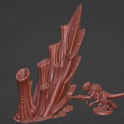 Bug-Infested-Spore-Vent01.jpg 3D file Space Bug Infested Spore Vent Terrain wh40k・3D printer design to download