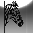 5-1.png Zebra Head Line Art - Elegant Wall Art