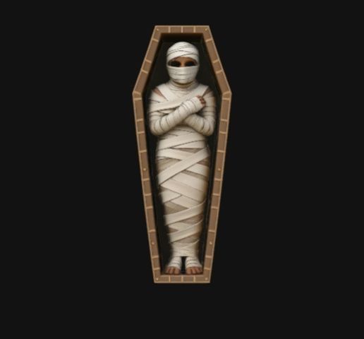 ancient mummy coffin